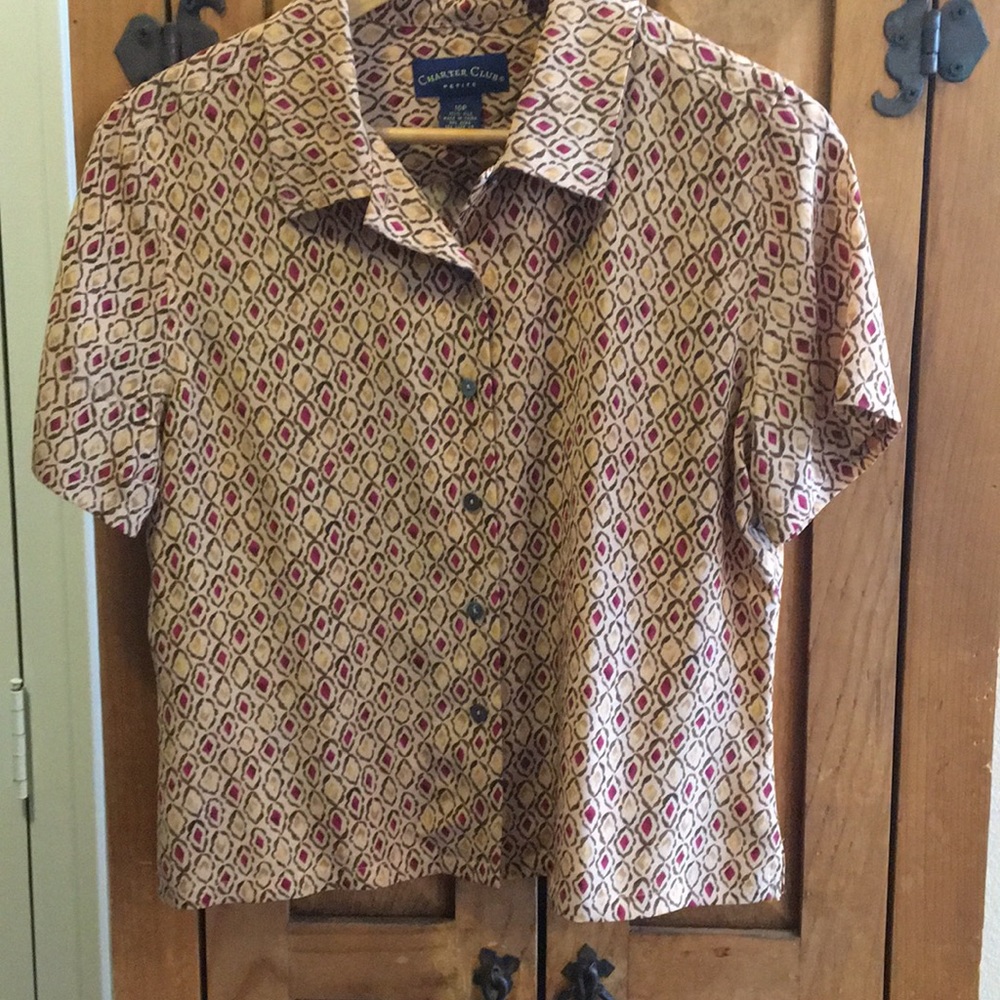 Charter Club button down blouse 10P